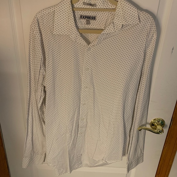 Floral Long Sleeve Dress Shirt Men’s Slim Fit Size Large Express - Picture 3 of 8